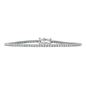 1.00 Carat Natural Diamond Tennis Bracelet G SI 14K White Gold 7'' 92 stones