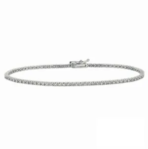 1.00 Carat Natural Diamond Tennis Bracelet G SI 14K White Gold 7'' 97 stones