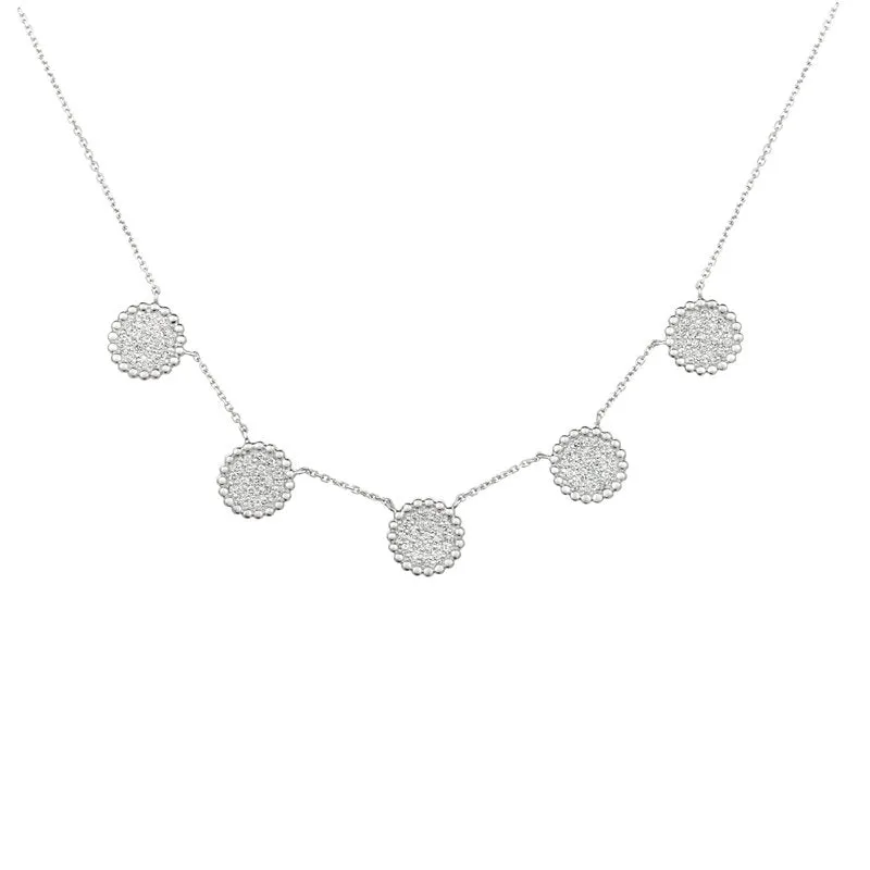 1.00 CT Natural Diamond Necklace G SI 18'' 14K White Gold