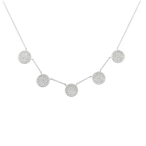 1.00 CT Natural Diamond Necklace G SI 18'' 14K White Gold