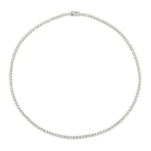 10.00 Carat Natural Diamond Tennis Necklace G SI 14K White Gold 16 inches