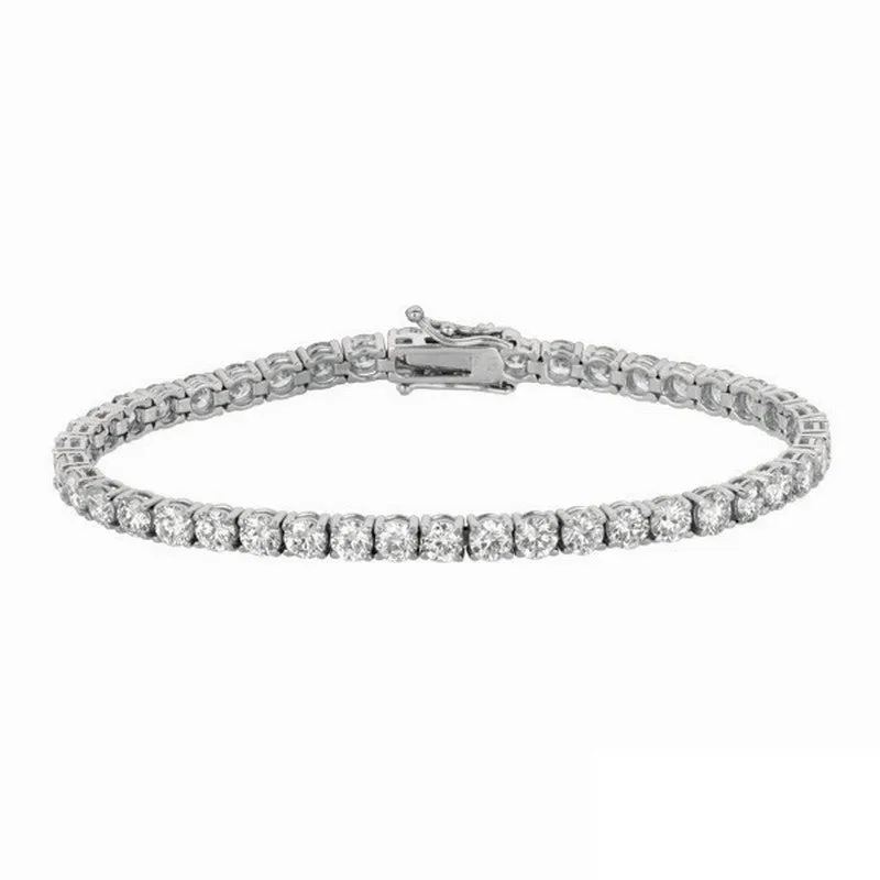 10.01 Carat Diamond Tennis Bracelet G SI 43 stones 14K White Gold 7''