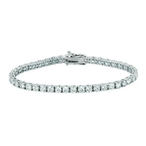 10.01 Carat Diamond Tennis Bracelet G SI 43 stones 14K White Gold 7''