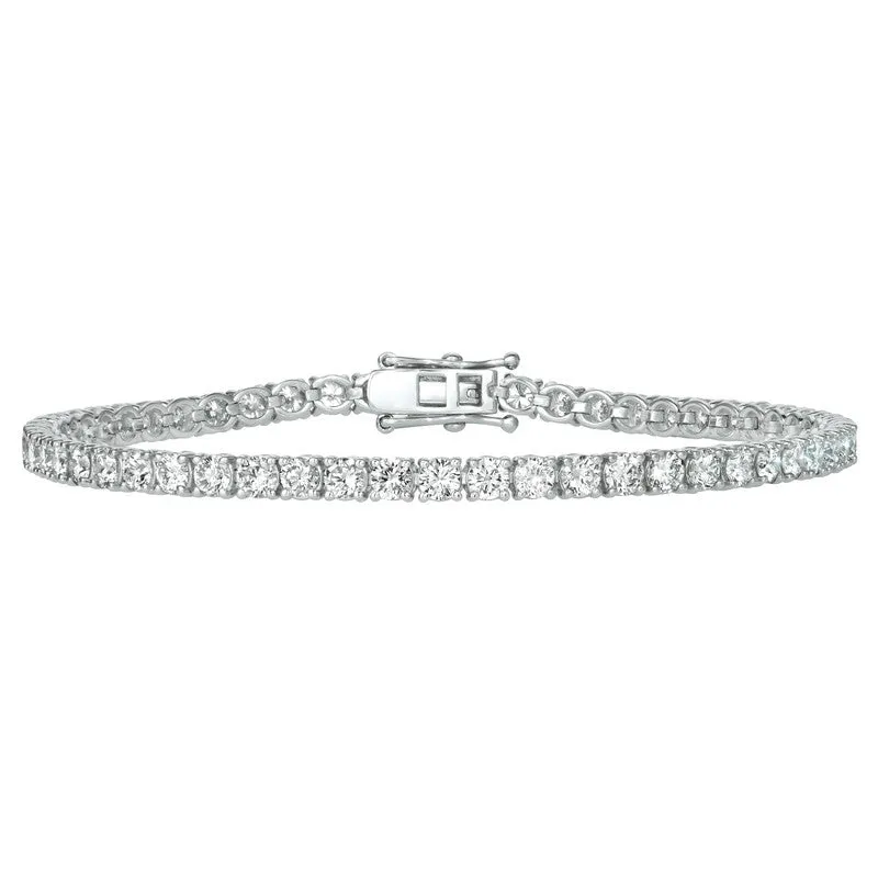 1.86 Carat 6.5'' Natural Diamond Tennis Bracelet G-H SI 14K White Gold