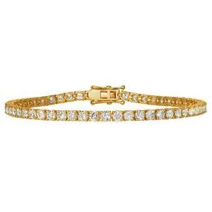 1.86 Carat 6.5'' Natural Diamond Tennis Bracelet G-H SI 14K Yellow Gold