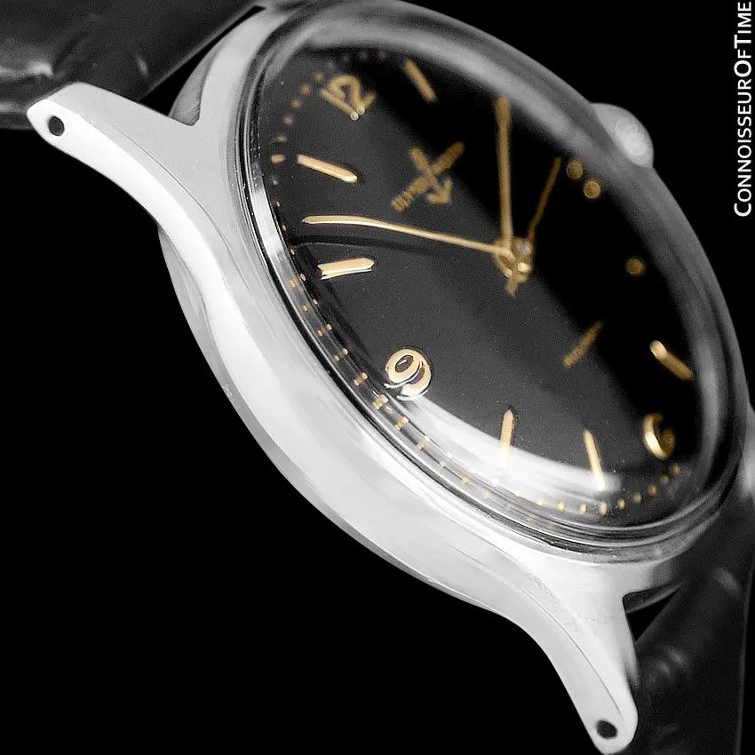 1950's Ulysse Nardin Vintage Mens Automatic Explorer Dial Watch - Stainless Steel
