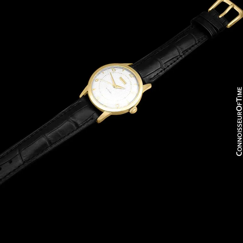 1950's Ulysse Nardin Vintage Mens Automatic Tuxedo Dial Watch - 18K Gold Plated and Stainless Steel