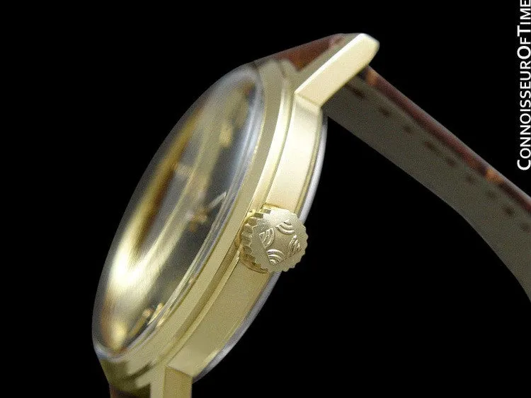 1960's Zenith Vintage Mens Waterproof Style Full Size Automatic Watch - 18K Gold Plated & Stainless Steel
