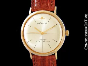1965 Jaeger-LeCoultre Vintage Mens Master Mariner Automatic Watch - 14K Gold