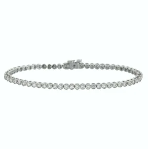 2.00 Carat Natural Diamond Tennis Bracelet G-H SI 14K White Gold 7''