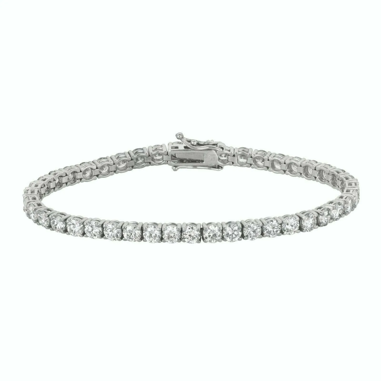 20.00 Carat Natural Diamond Tennis Bracelet G SI 14K White Gold 7''