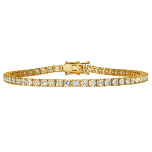 3.00 Carat Natural Diamond Tennis Bracelet G SI 14K Yellow Gold 7''