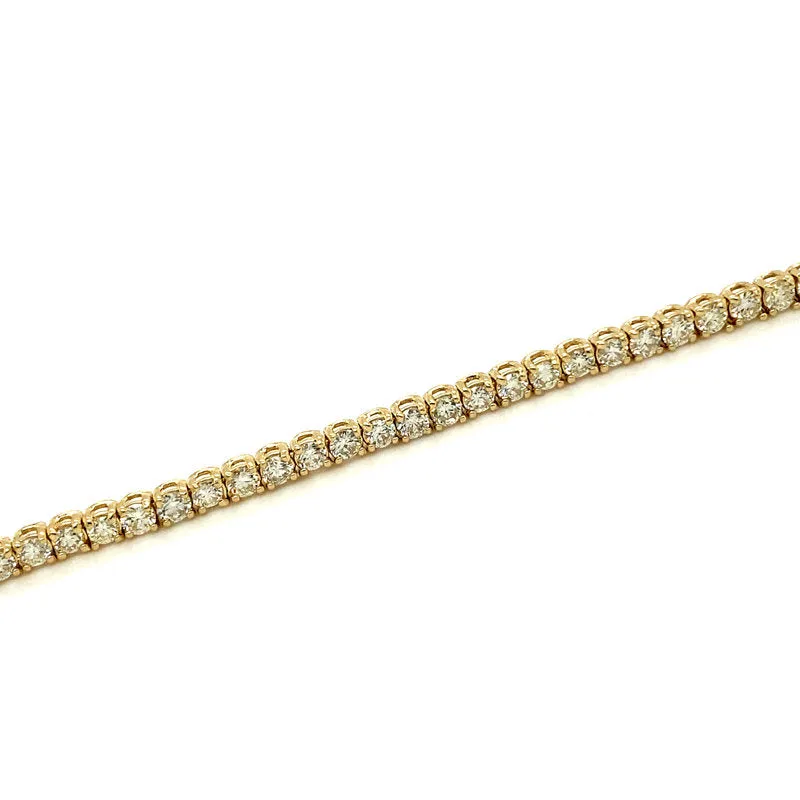 3.00 Carat Natural Diamond Tennis Bracelet G SI 14K Yellow Gold 7''