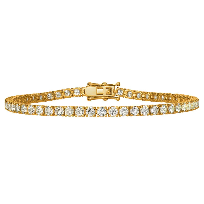 3.00 Carat Natural Diamond Tennis Bracelet G SI 14K Yellow Gold 7''