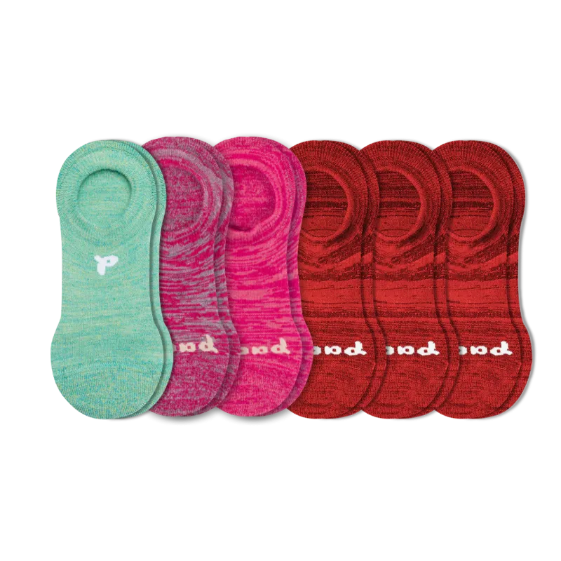 6 Pack - Women's No Show Socks