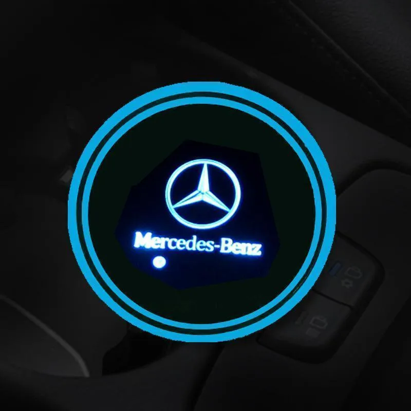 7 Colors Led Car Logo Cup