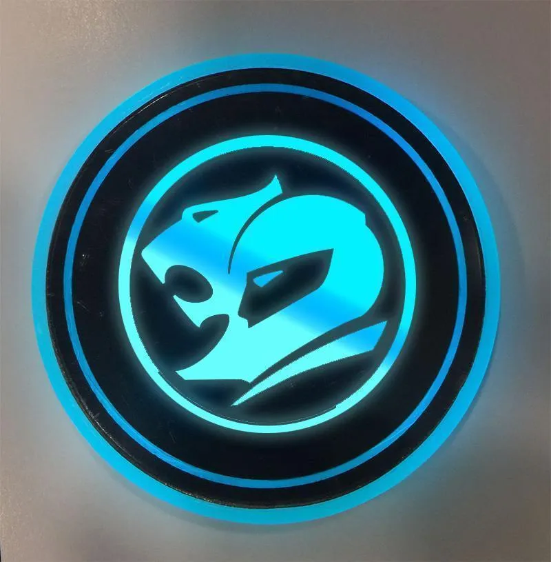 7 Colors Led Car Logo Cup