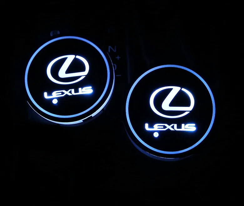 7 Colors Led Car Logo Cup