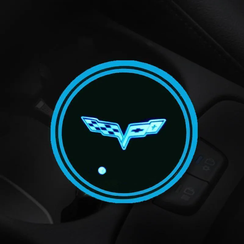 7 Colors Led Car Logo Cup