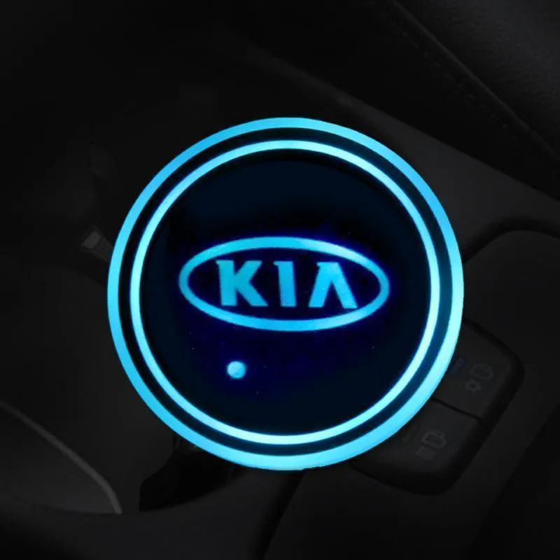 7 Colors Led Car Logo Cup