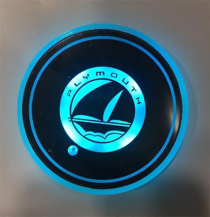 7 Colors Led Car Logo Cup