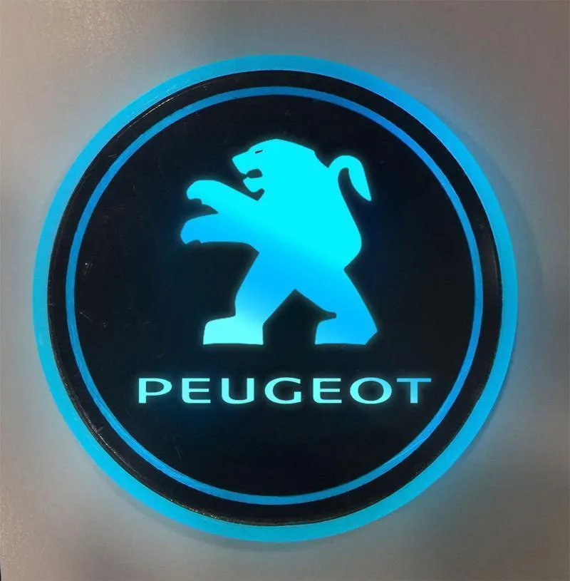 7 Colors Led Car Logo Cup