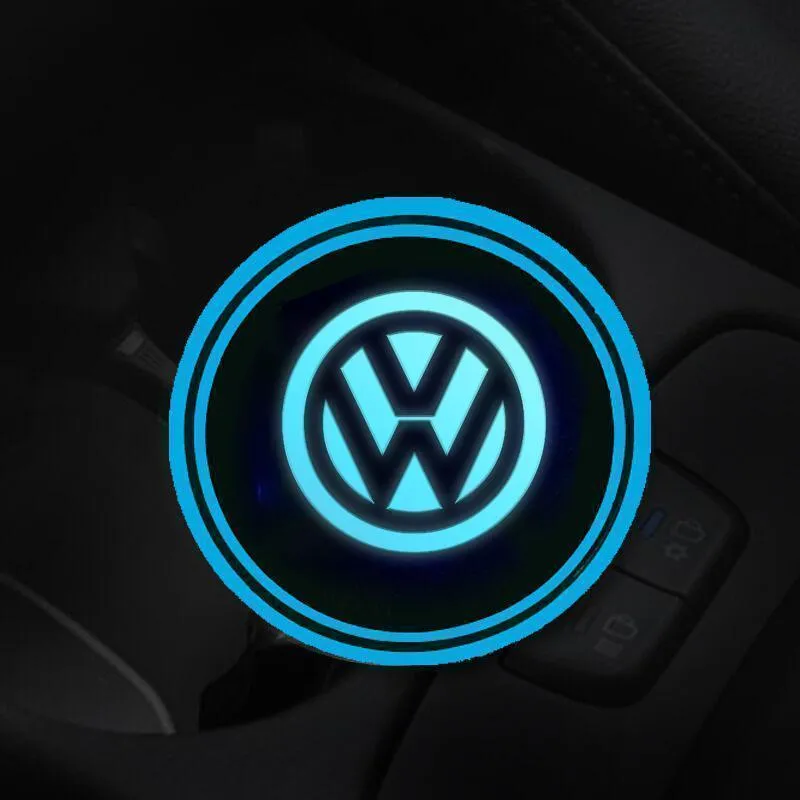 7 Colors Led Car Logo Cup