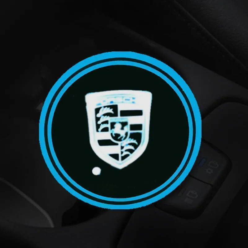 7 Colors Led Car Logo Cup