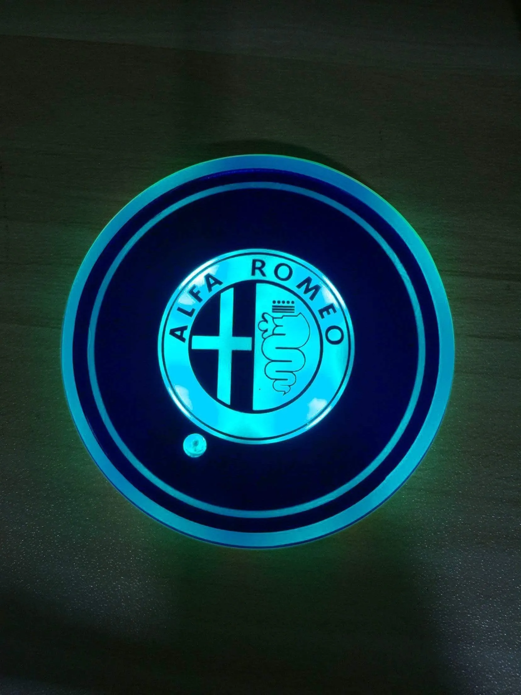 7 Colors Led Car Logo Cup