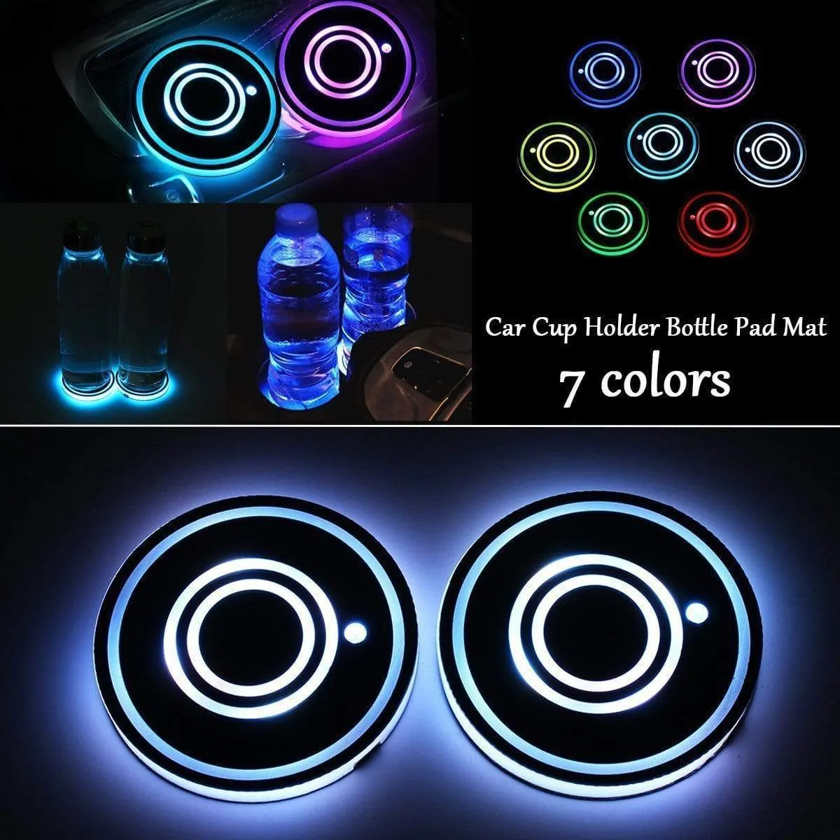 7 Colors Led Car Logo Cup