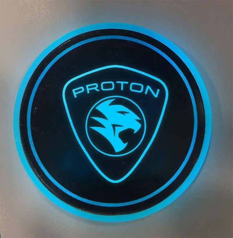 7 Colors Led Car Logo Cup
