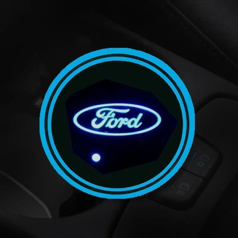 7 Colors Led Car Logo Cup