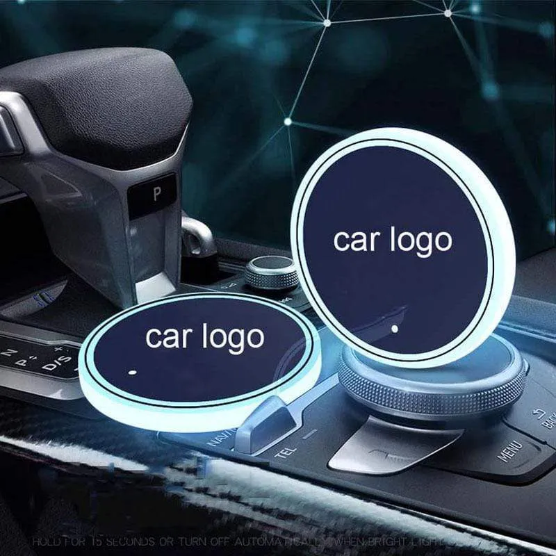 7 Colors Led Car Logo Cup