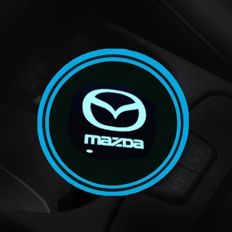 7 Colors Led Car Logo Cup