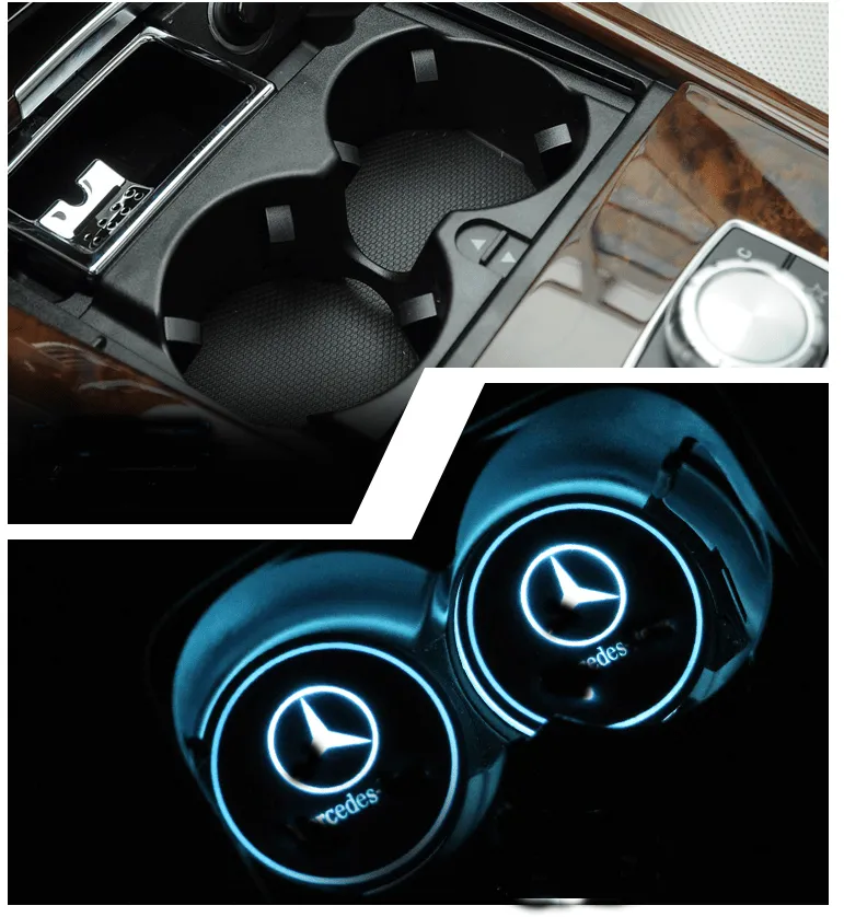 7 Colors Led Car Logo Cup