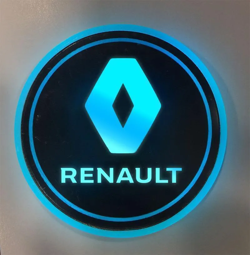 7 Colors Led Car Logo Cup