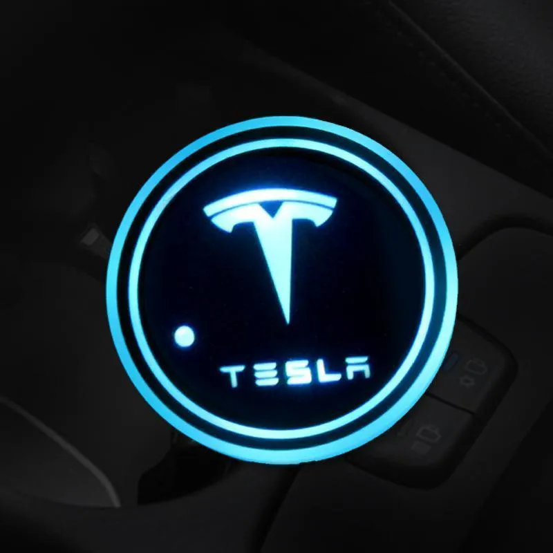 7 Colors Led Car Logo Cup