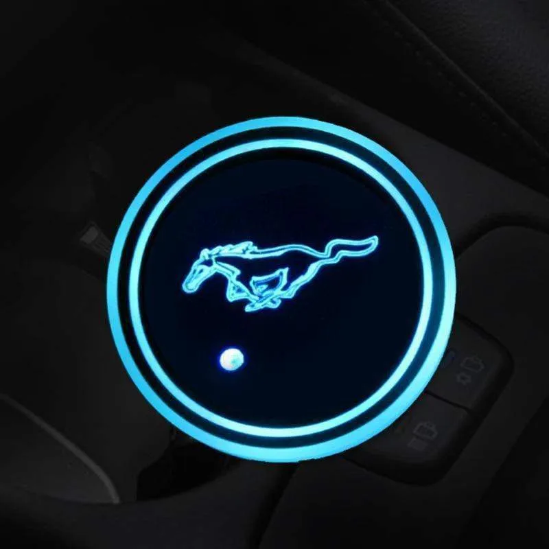 7 Colors Led Car Logo Cup