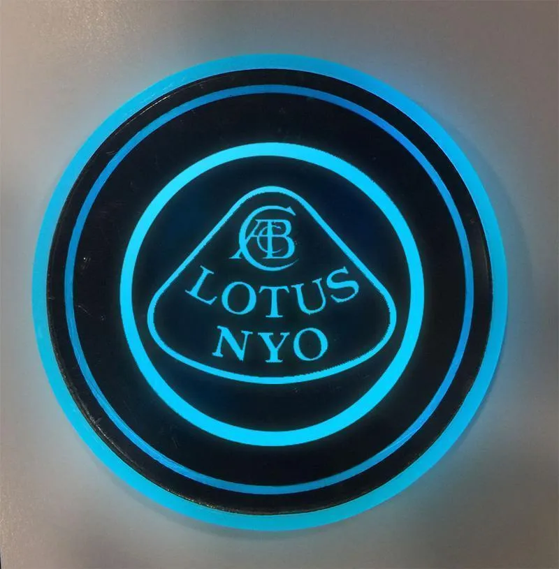 7 Colors Led Car Logo Cup