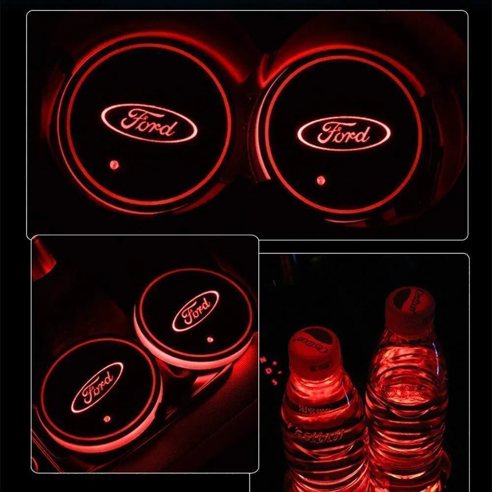 7 Colors Led Car Logo Cup