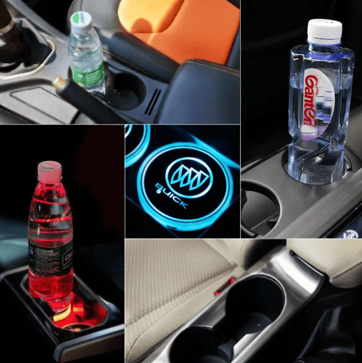 7 Colors Led Car Logo Cup
