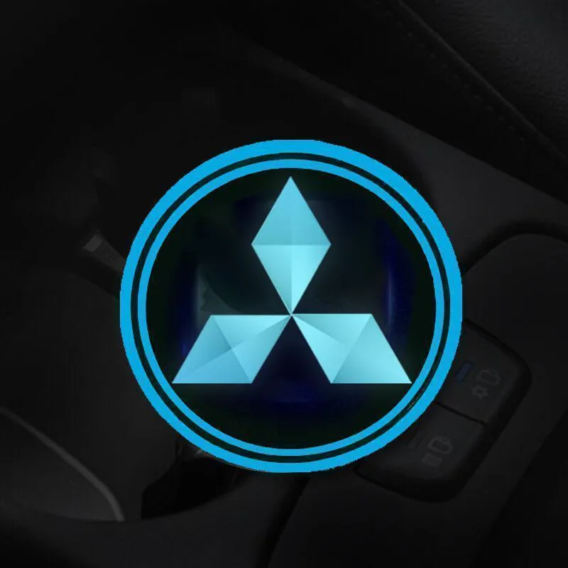 7 Colors Led Car Logo Cup