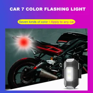 7 Colors LED Strobe Lights & USB Charging