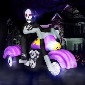 8 ft Long Reaper on Trike Chopper Halloween Inflatable