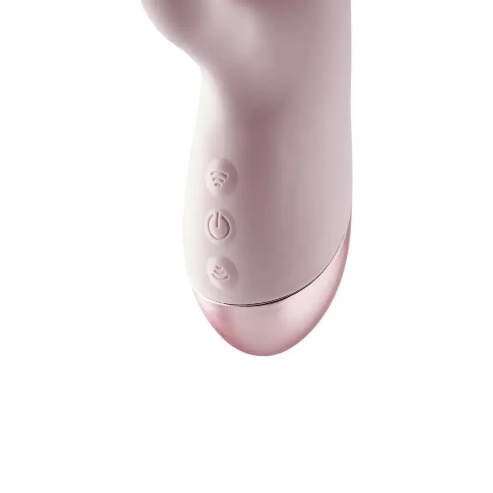 9-inch Dream Toys Silicone Pink Rechargeable Rabbit Vibrator with 2-motors