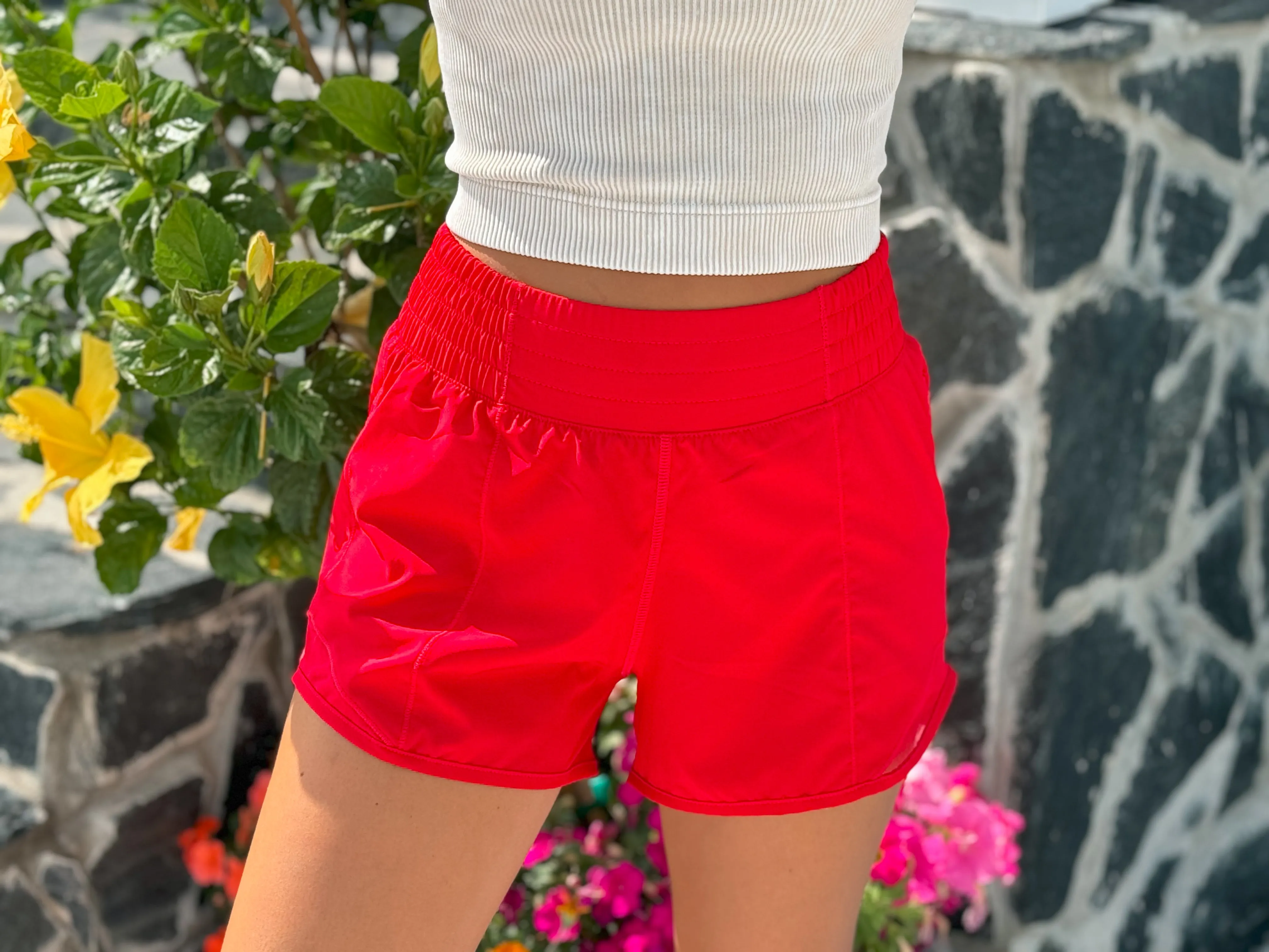 Active Pleat Tennis Shorts "True Red"