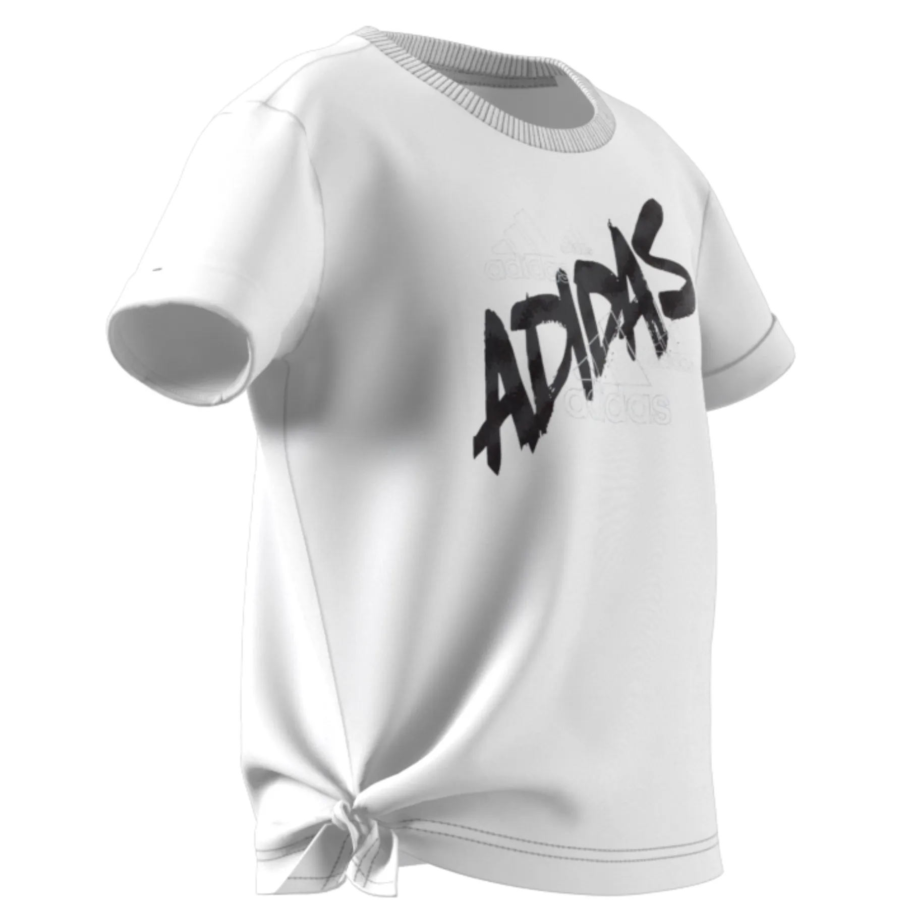 Adidas Girl Dance Knotted Tennis Shirt - White