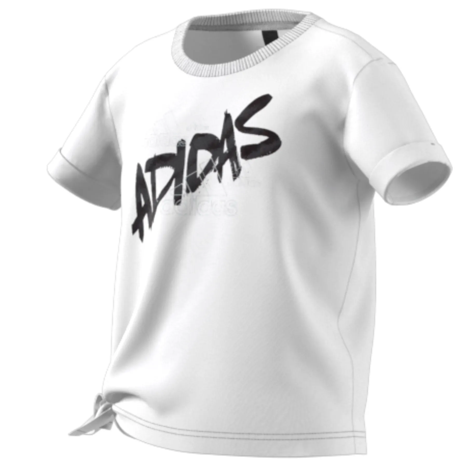 Adidas Girl Dance Knotted Tennis Shirt - White