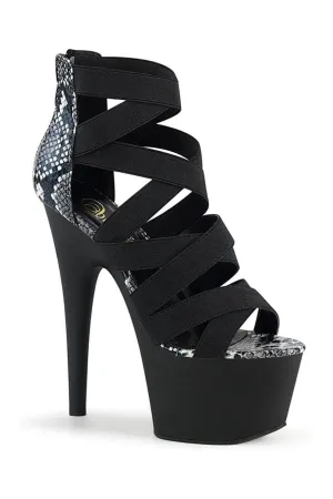 ADORE-748SP Exotic Sandal | Black Elastic