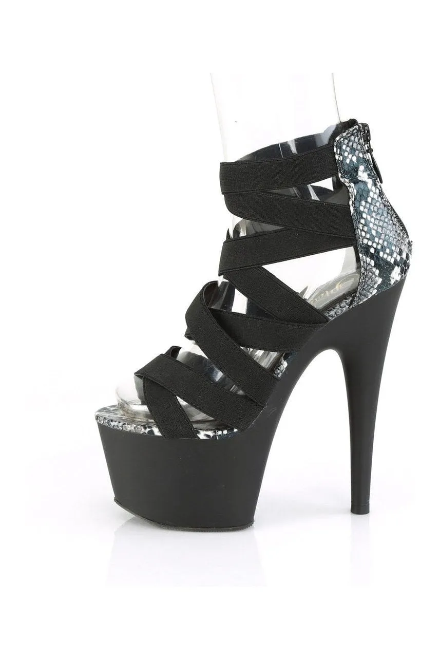 ADORE-748SP Exotic Sandal | Black Elastic